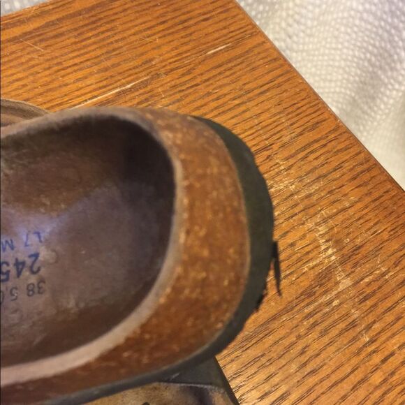 3 strap betula Birkenstock sandals 38 size 7 black - Picture 3 of 8